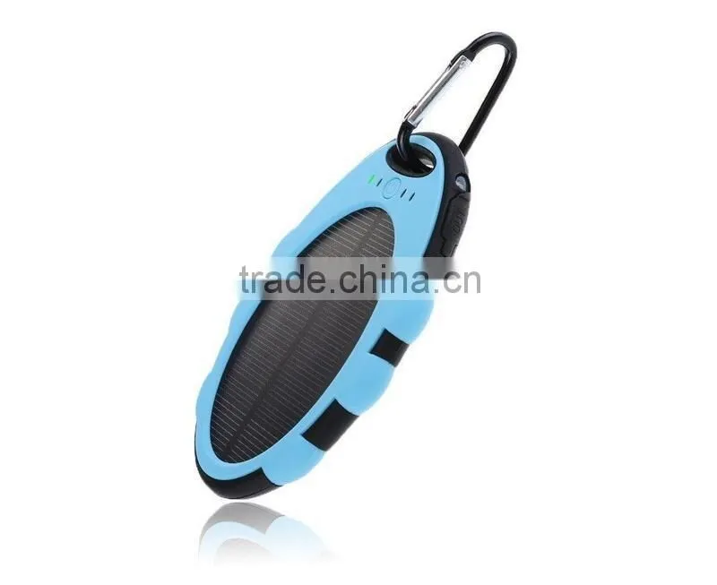 Solar Charger 5000mAh USB Portable Charger Power Bank Battery Pack [Oval Pocket Series - Water-Resistant, Shock-Proof