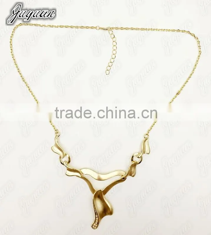 Juyuan Fashion 18K Gold Plated Pendant&Earring semi-gloss set