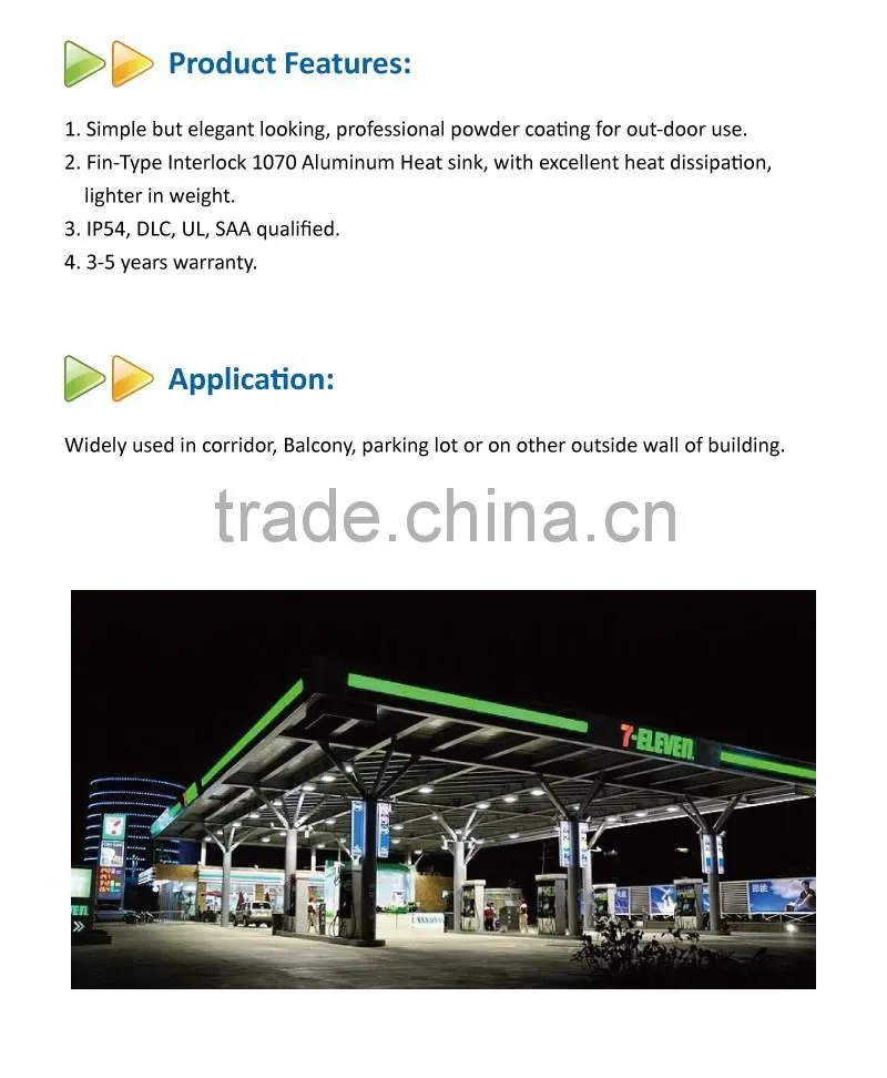 2016 thai products wholesale 75w gas station led canopy lights