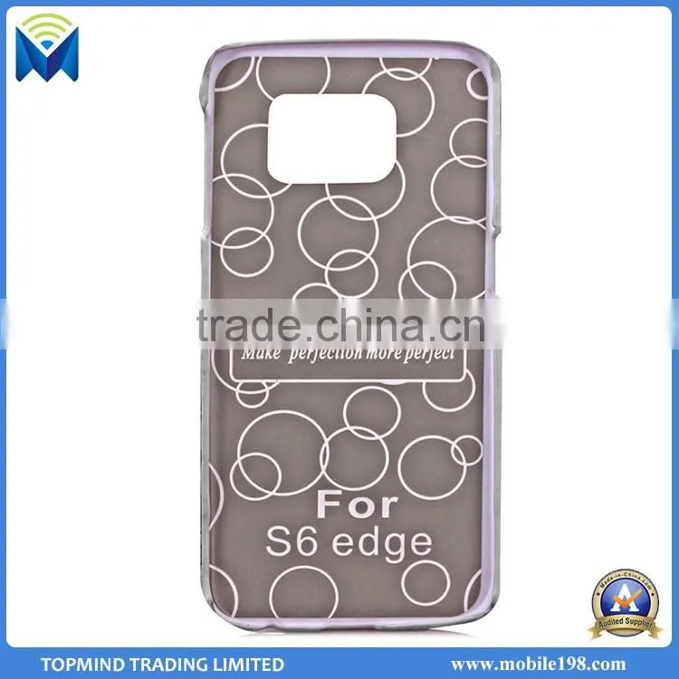 Cell phone accessories plastic phone case for samsung galaxy s6 edge plastic hard back case cover