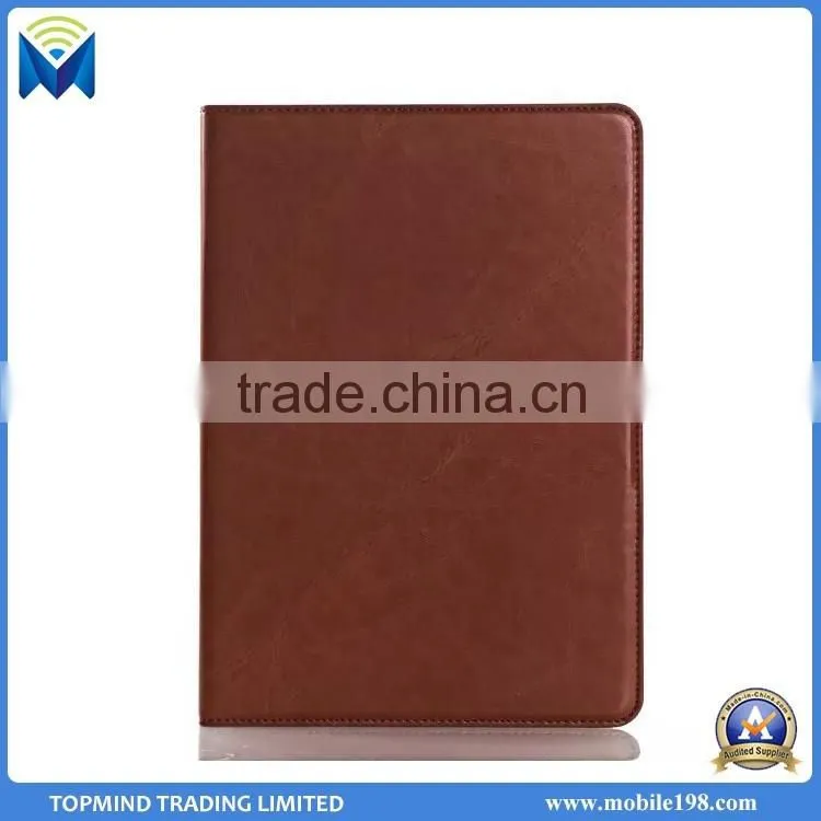 High Quality Leather Flip Cover Case for iPad Air 2 with Card Slot