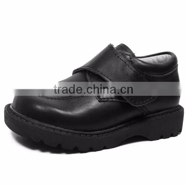 Fitkids Bulk Wholesale Pure Black Strap Leather Children School Shoes
