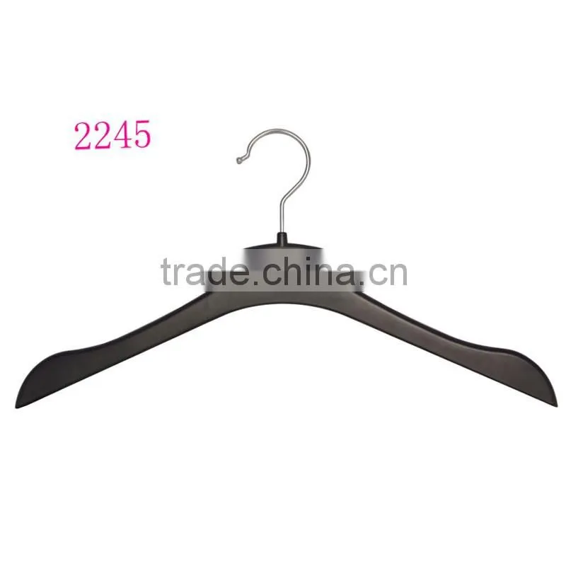 Black Thin Flocking Dress Plastic Hanger
