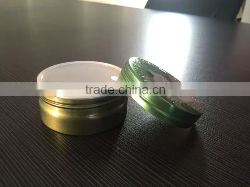 alibaba supplier cosmetic aluminum jar with plastic inner