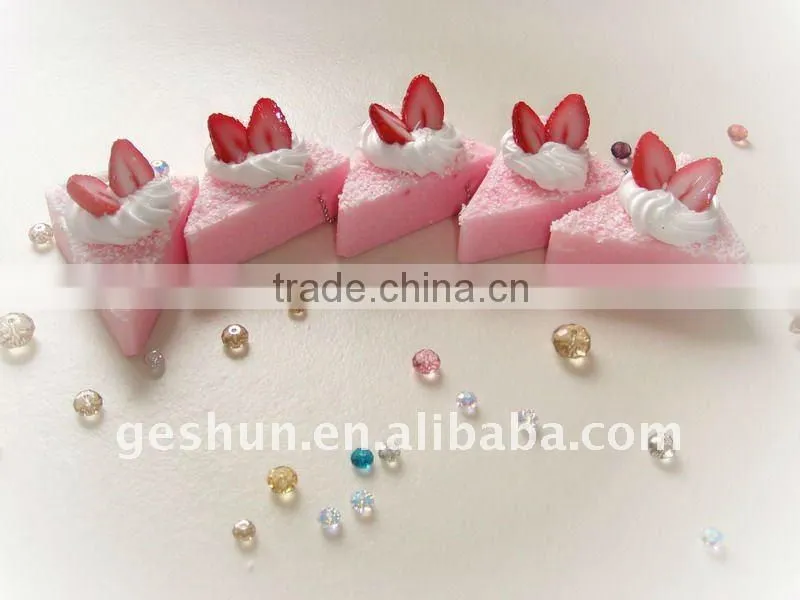 Fake dessert cake gift soft pvc keychain
