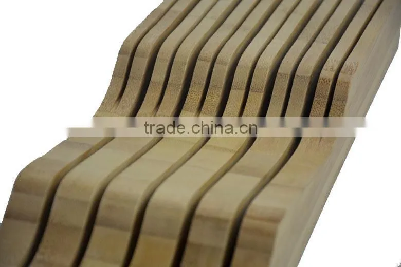 DX003/In Drawer Counter Kitchen Bamboo Knife Holder Rack Storage Block