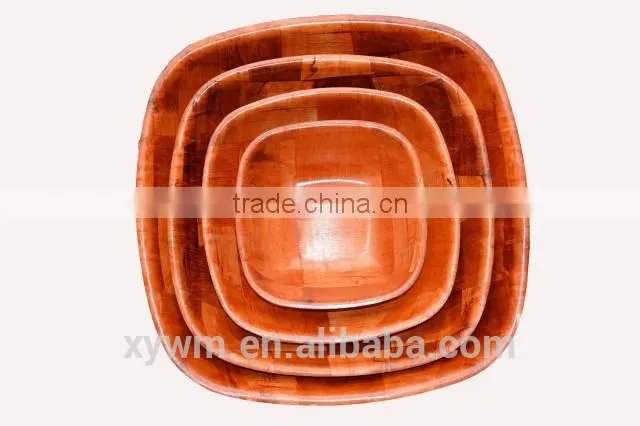 woven wooden plate and bowl