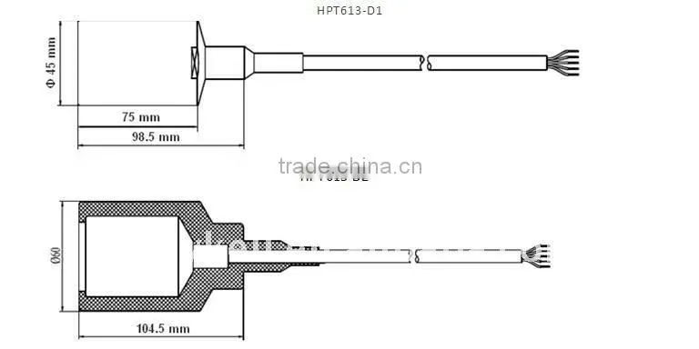 MPT413 ceramic capacitive antiseptic level transducer