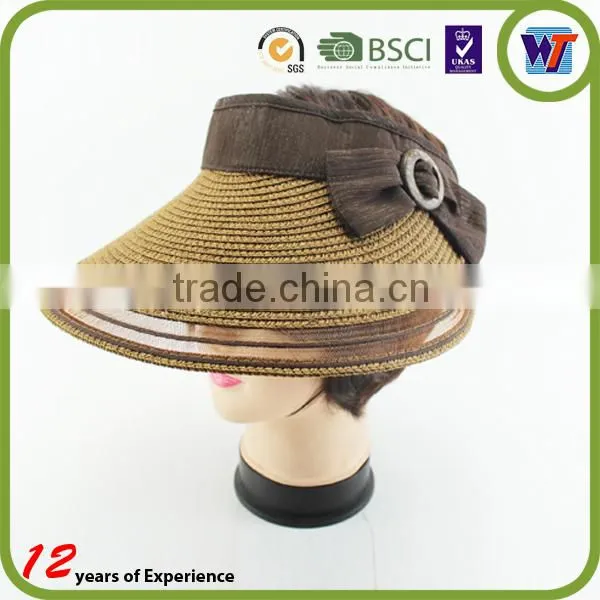 Wholesale custom waterproof sun visor cap short plaid visor caps
