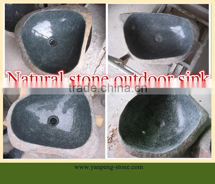 Natural stone outdoor sink