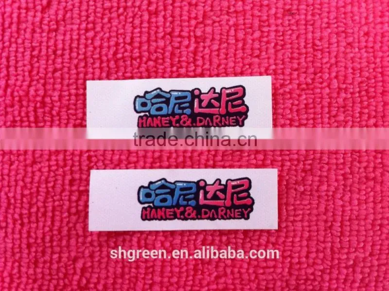 Top-sewing double sides printing brand tag