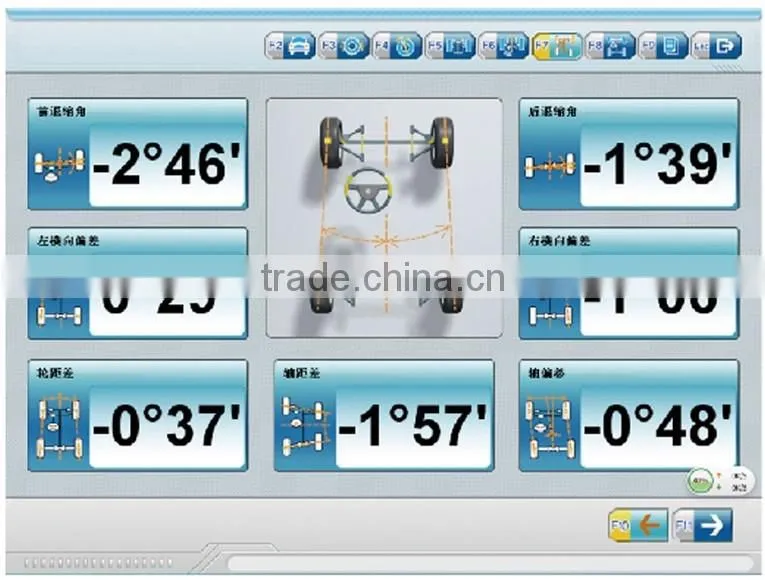 computer wheel alignment for car service station