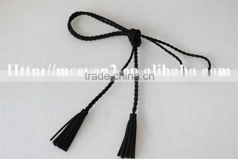 customized size plastic material non-elastic tessles trim, flexible plastic trim in black for jacket