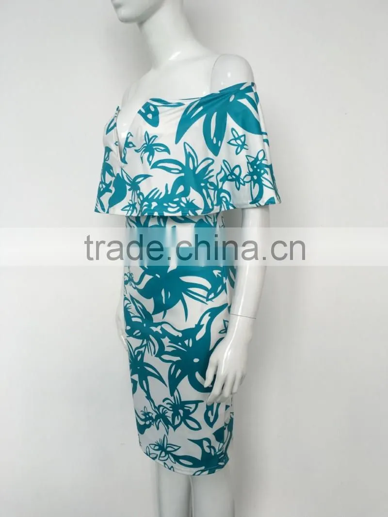Bonvatt 2017 Summer new product lady dress fat floral print fancy dress
