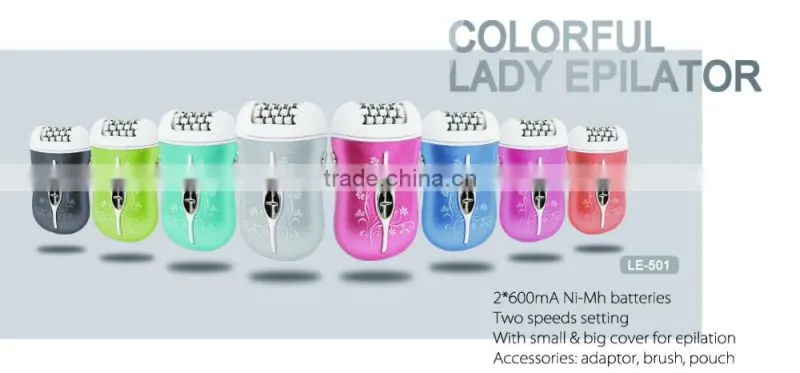 2016 new high quality rechargeable 3 in 1 LED electric Lady hair hair removal epilator body