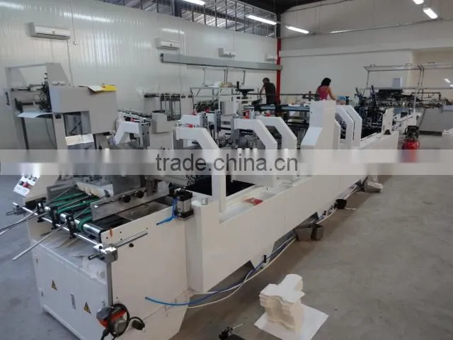 new design automatic folder gluer machine, paper box folding machine