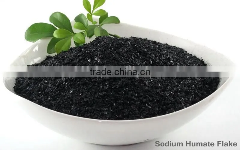 High quality organic sodium humate shiny powder for stimulate plant growth