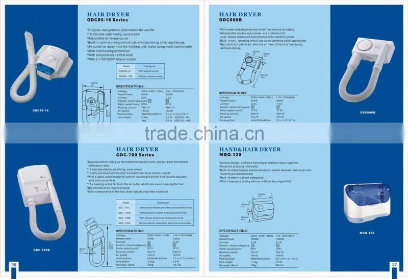 DIGITAL CPU Hair Dryer , high quality hair dryer wall mounted hair dryer