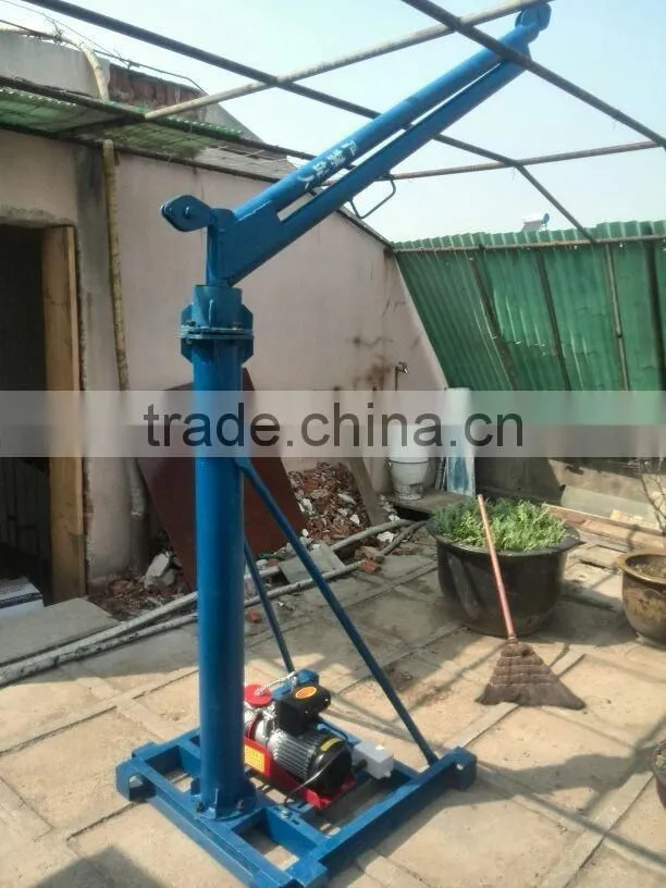 small electric motor hoist crane/ 300KG portable mini crane for sale 220V