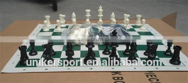 chess&checker game type international chess set PVC chess