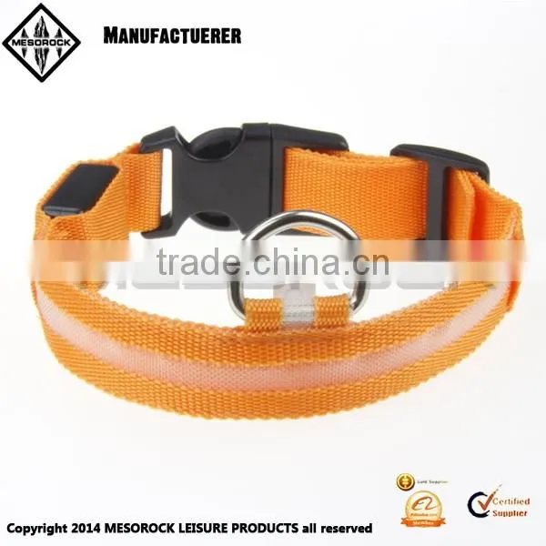 Wholesale Adjustable Sizes with Plastic Snap Closure Pet Collar Led Dog Collar
