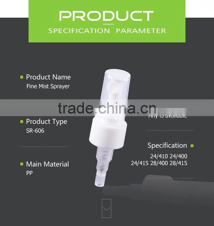 Newest design top quality color optional cosmetic packaging micro mist sprayer