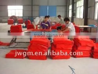 50x80cm red with green bottom PE Raschel bag