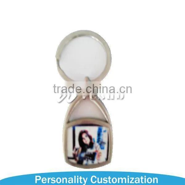 2015 best sale Sublimation promotional gift keychain/zinc alloy keychain/mental keychain