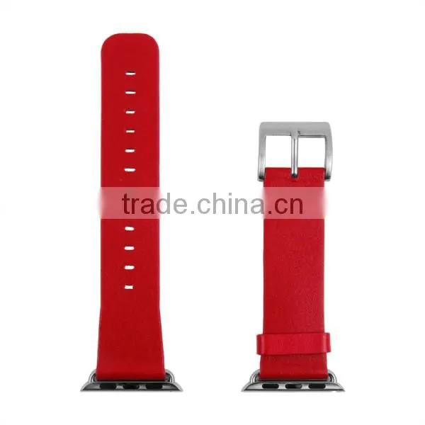 Quality Guaranteed Make To Order Imported Leather Fake Leather Watch Strap For Apple Watch Band