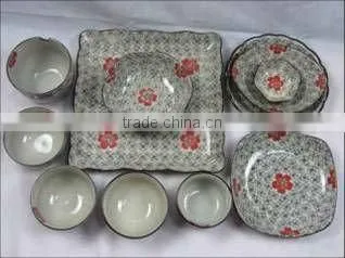 10 pcs japanese style stock porcelain dinner set