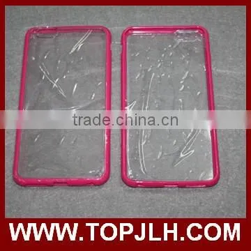 2017 Hot sell blank UV Case for Iphone 6 plus , UV transparent mobile phone case with tpu side