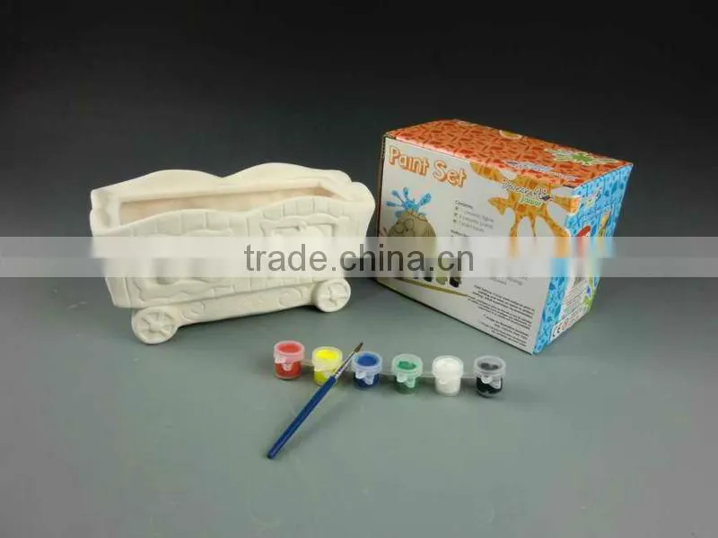 DIY pottery fish coin bank-diy ceramic christmas decorations -paint it yourself halloween gifts