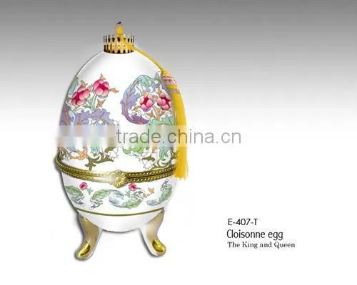 High Quality Porcelain Egg-shaped Jewllery box for sales