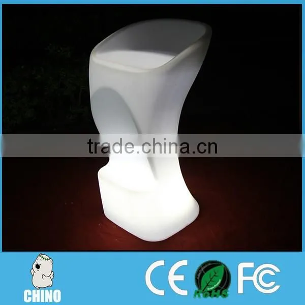 100% PE (Polyethylene) made Light up led chair Furniture