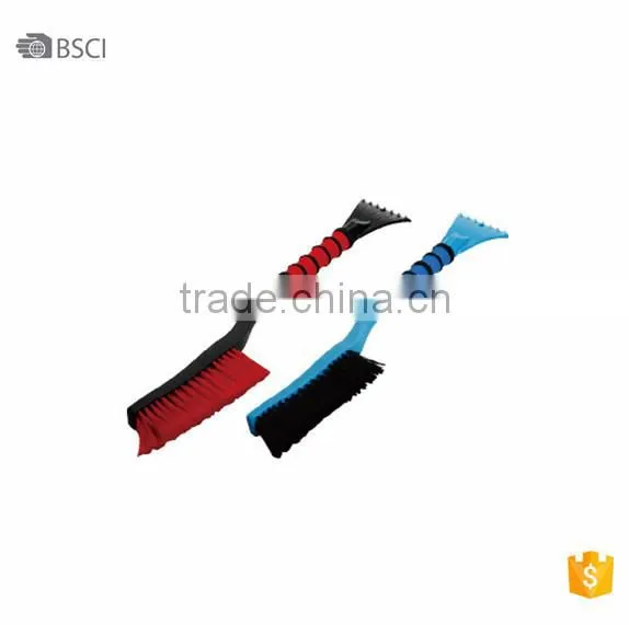short handle snow brush with ice scraper , ABS ice scraper ice breaker, soft snow brush