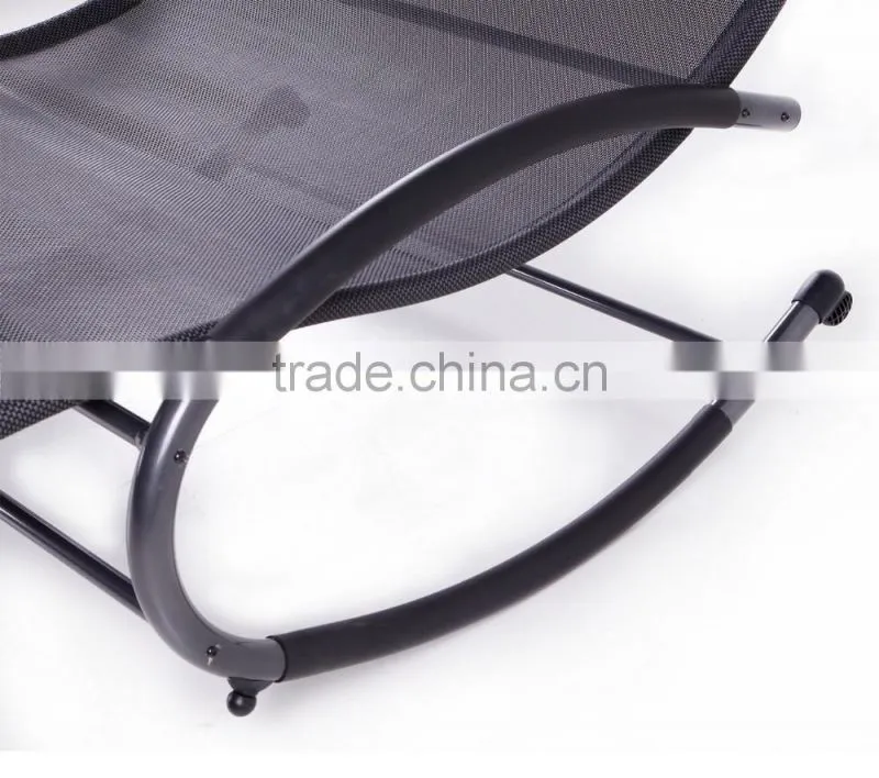 Patio Garden Metal Double Chaise Rocker Seat Swing Chair