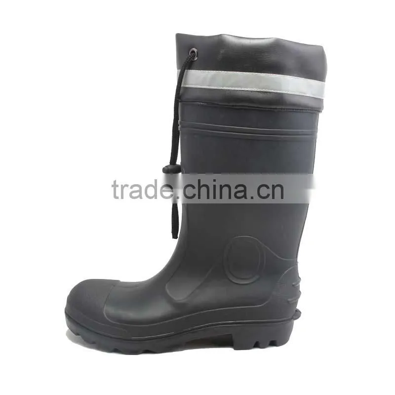 reflective tape PVC safety waterproof rain boot