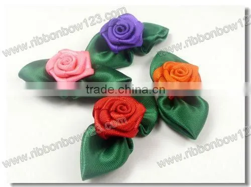 satin 3 inch black ribbon roses