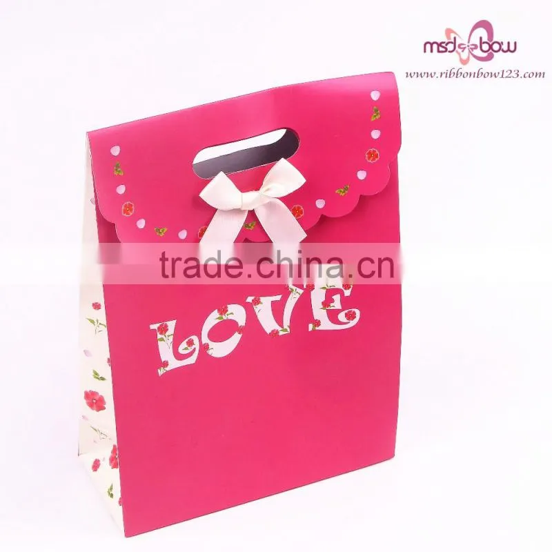 Pre Made Satin Ribbon Bow With Loop Gift Ribbon Bow