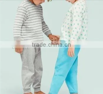 2016 wholesale kids baby stripe pajama suits kids stripe cotton pajamas