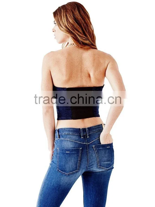 Hot Sale Women's Underwear Latex Waist Trainning Blue Sexy Lingerie Corset