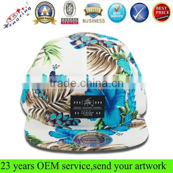 Cheap Wholesale Custom Blank 5 Panel Hat with Woven Label