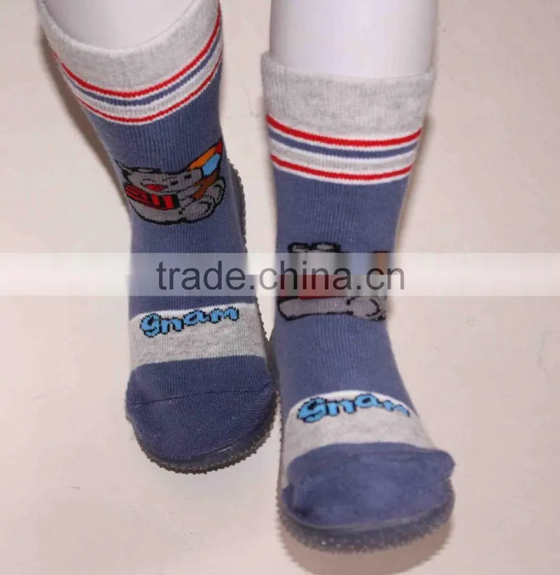Custom anti slip cartoon baby sock shoes