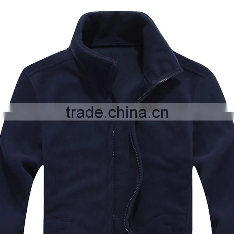 Fashion Design Long Zipper Men Hooded Fleece Jacket