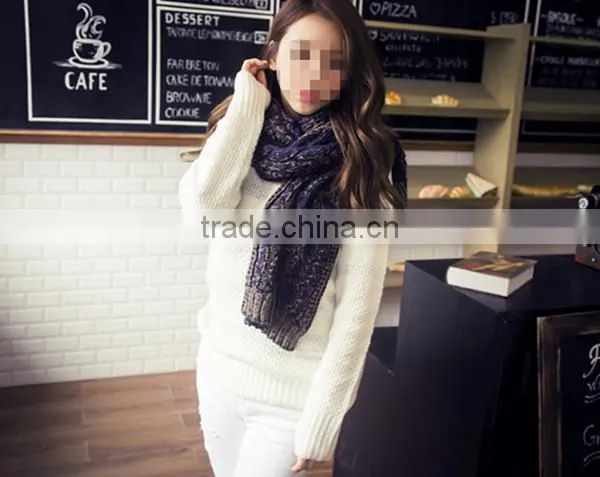 New style autumn and winter beautiful men and women acrylic couple scarfs korean style knitting scarf