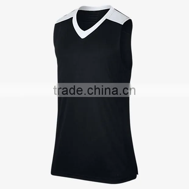 2017 customized new design basketball uniform men's sleeveless reversible cheap basketball jersey