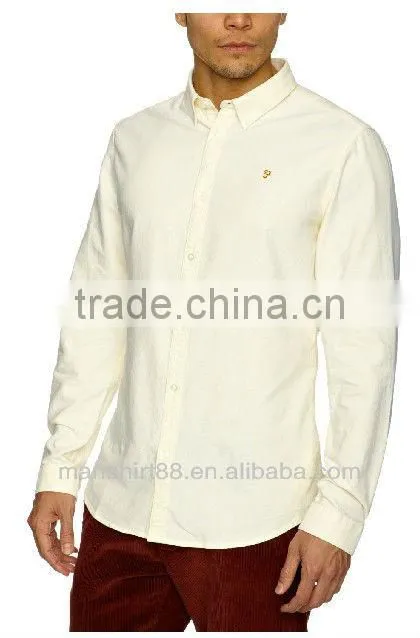 Mens oxford button down collar oxford casual shirt