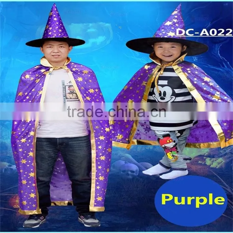 China cheap 100% polyester children halloween black one cape 80 cm