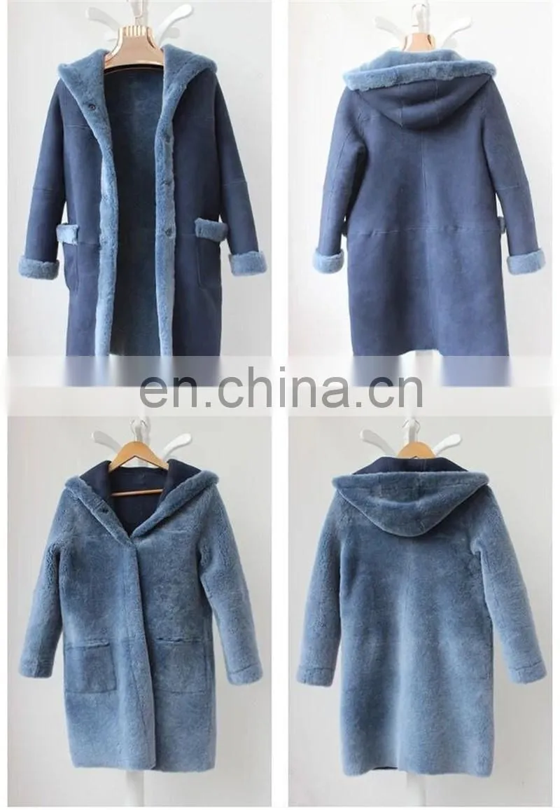 Wholesale New Style Cheap Beautiful Sheep Fur Made Winter Coat Girls
