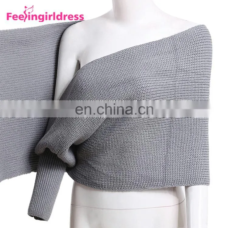 2017 Fashion Black Knitted Winter Woman Latest Design Ladies Sweater